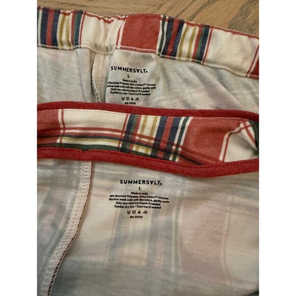 Summersalt festive plaid soft knit women’s pj set size large - Picture 9 of 9